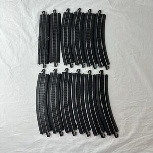 Lot 12 Bachmann E-Z Track HO Straight Black Curve Railroad Train Track Vintage